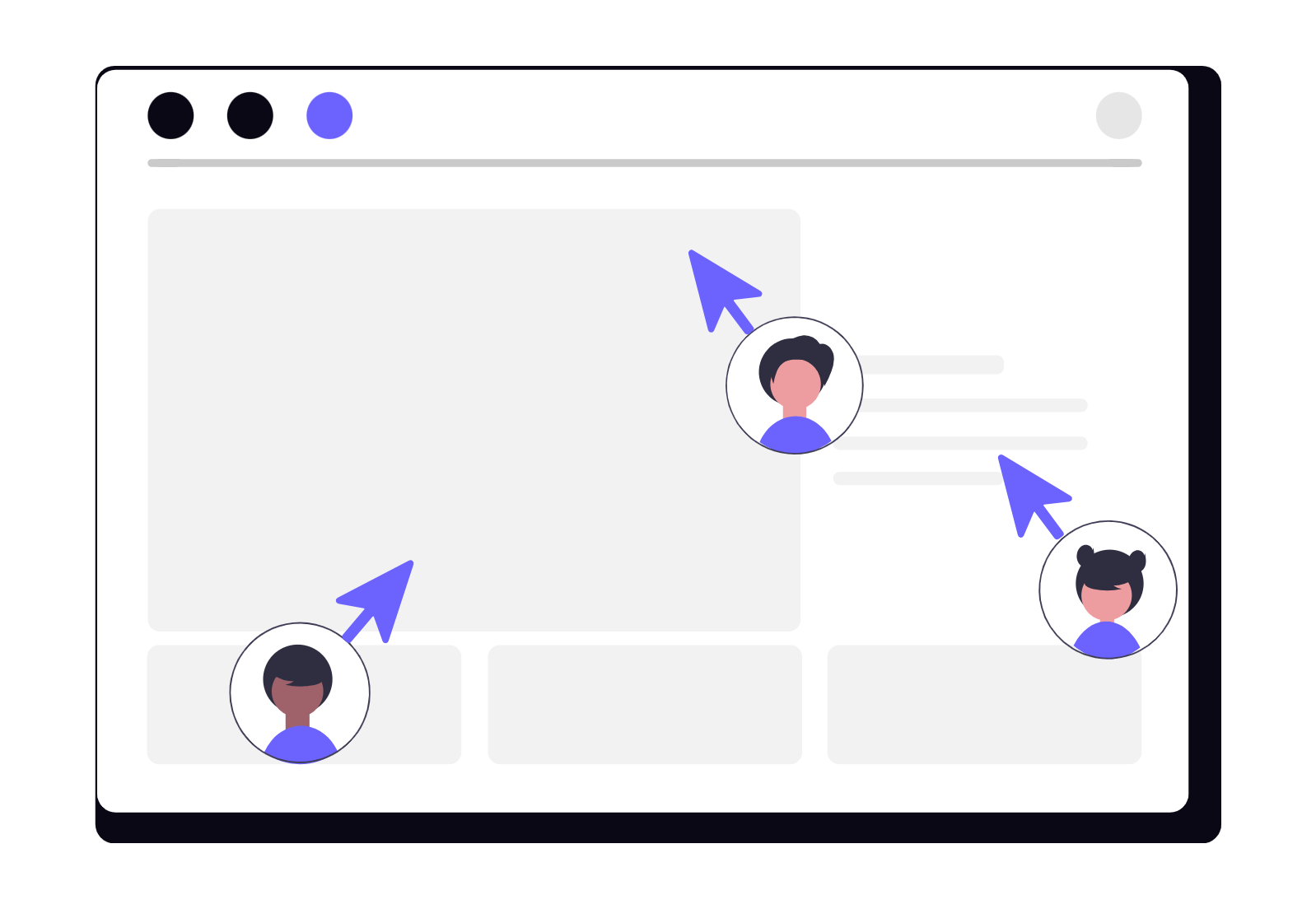 Collaboration representing cross-department coordination