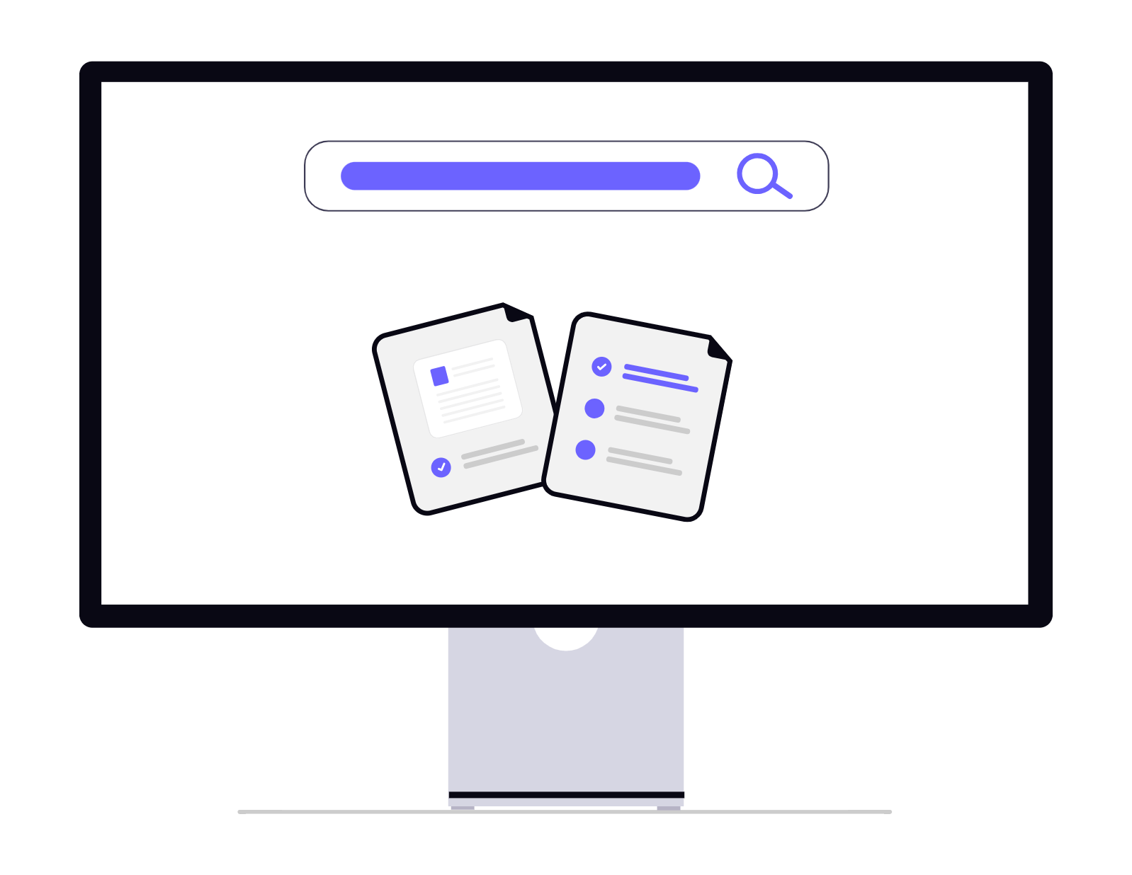 Search functionality representing vendor tracking