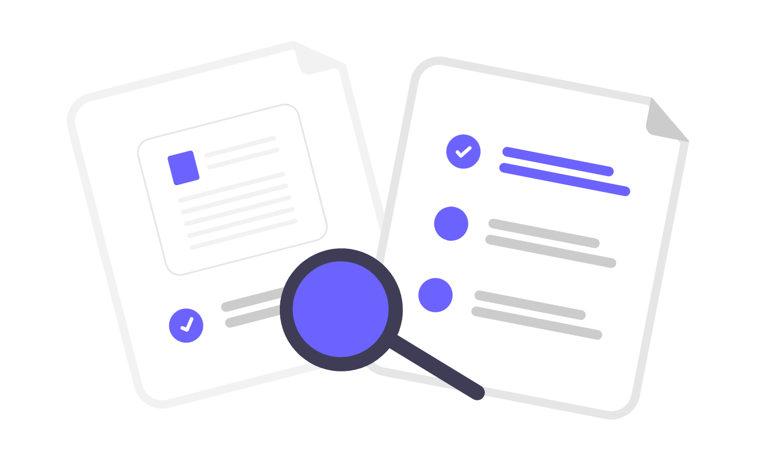 Search functionality representing compliance assessment