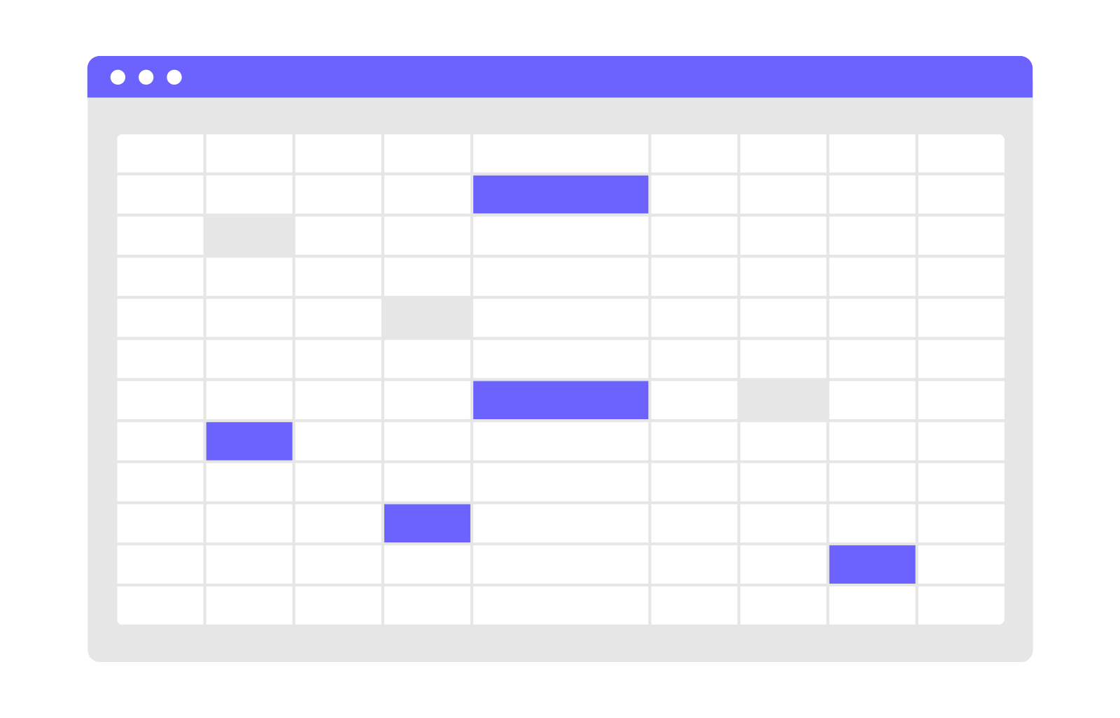 Spreadsheet representing manual tracking systems